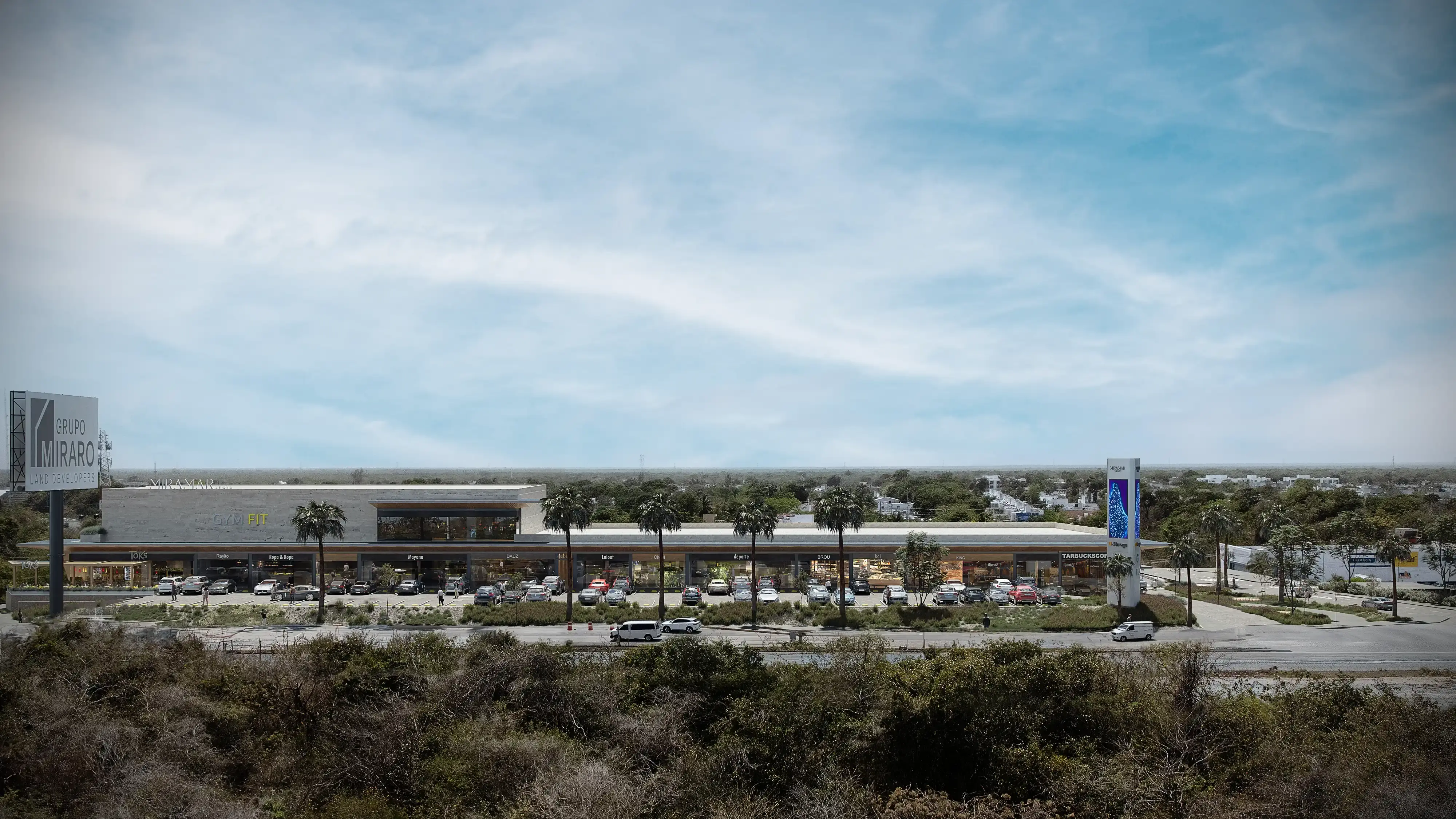 Vista de locales en Miramar Shops